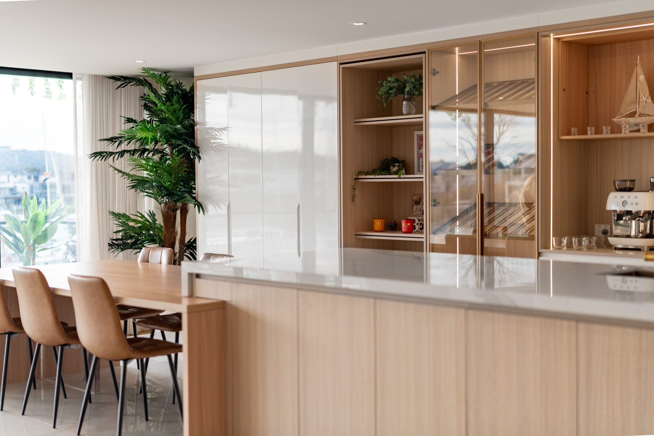 Custom kitchen cabinetry and island bench